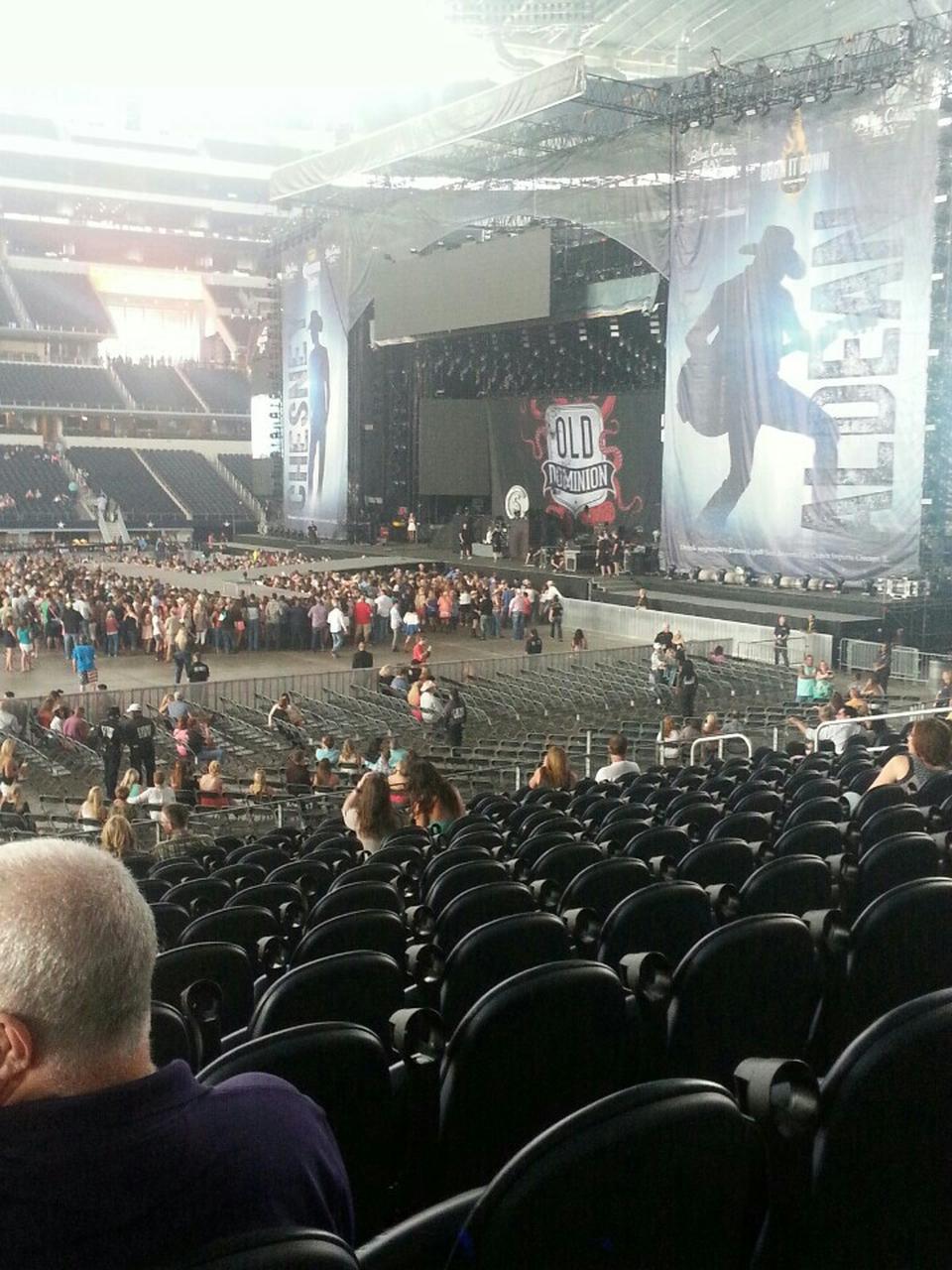 section c110, row 14 seat view  for concert - at&t stadium (cowboys stadium)