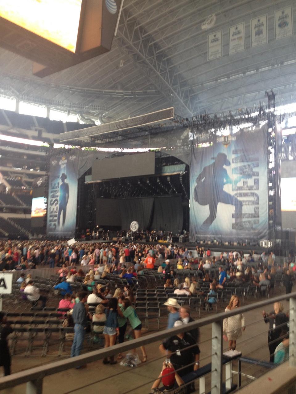 section c111, row 1 seat view  for concert - at&t stadium (cowboys stadium)