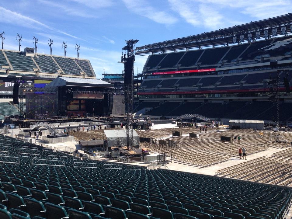 section 105, row 30 seat view  for concert - lincoln financial field