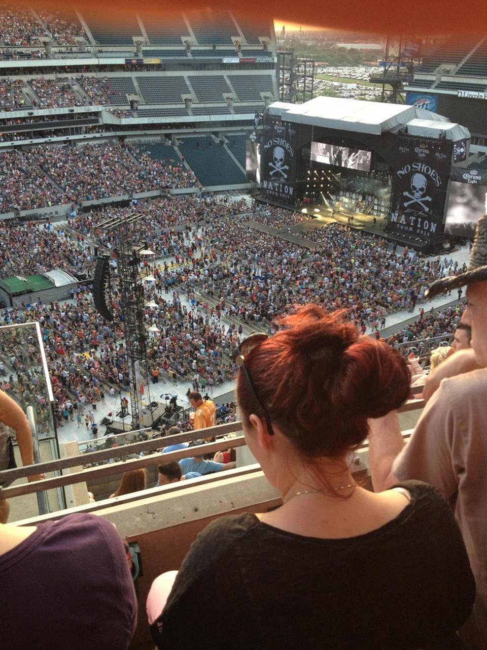 section 221, row 9 seat view  for concert - lincoln financial field