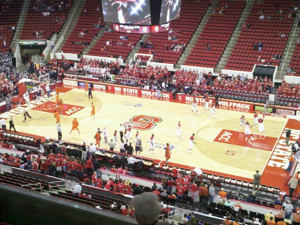 section 218 seat view  for basketball - pnc arena