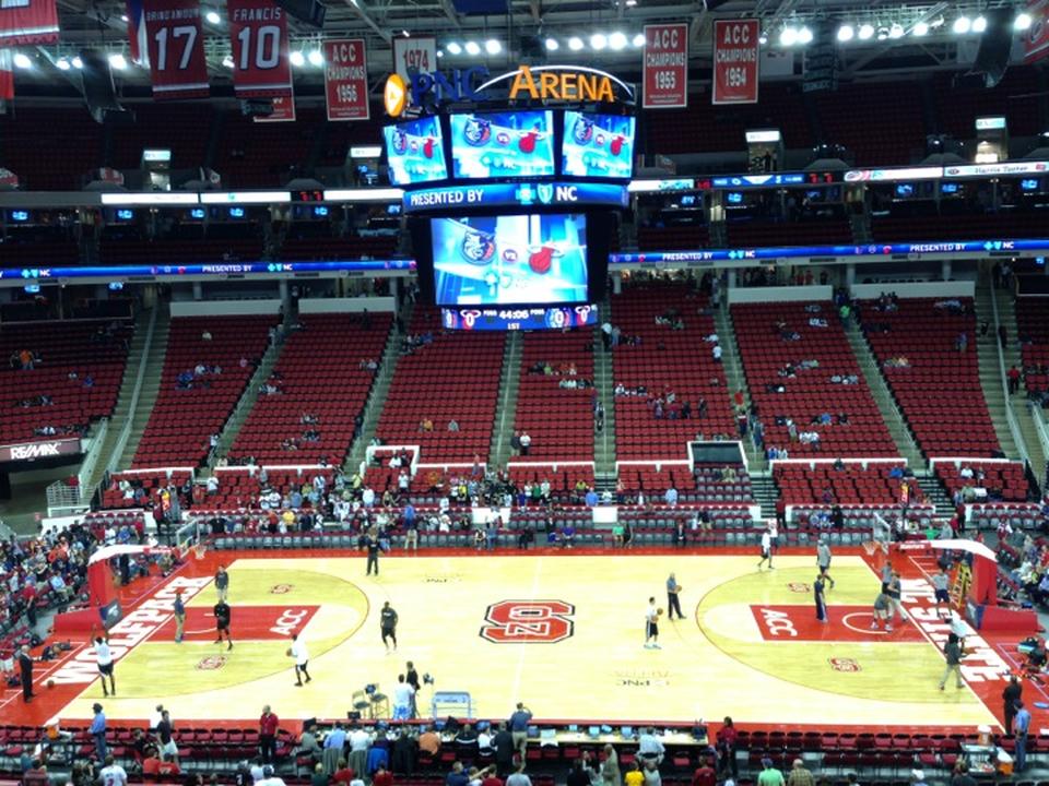section 220 seat view  for basketball - lenovo center