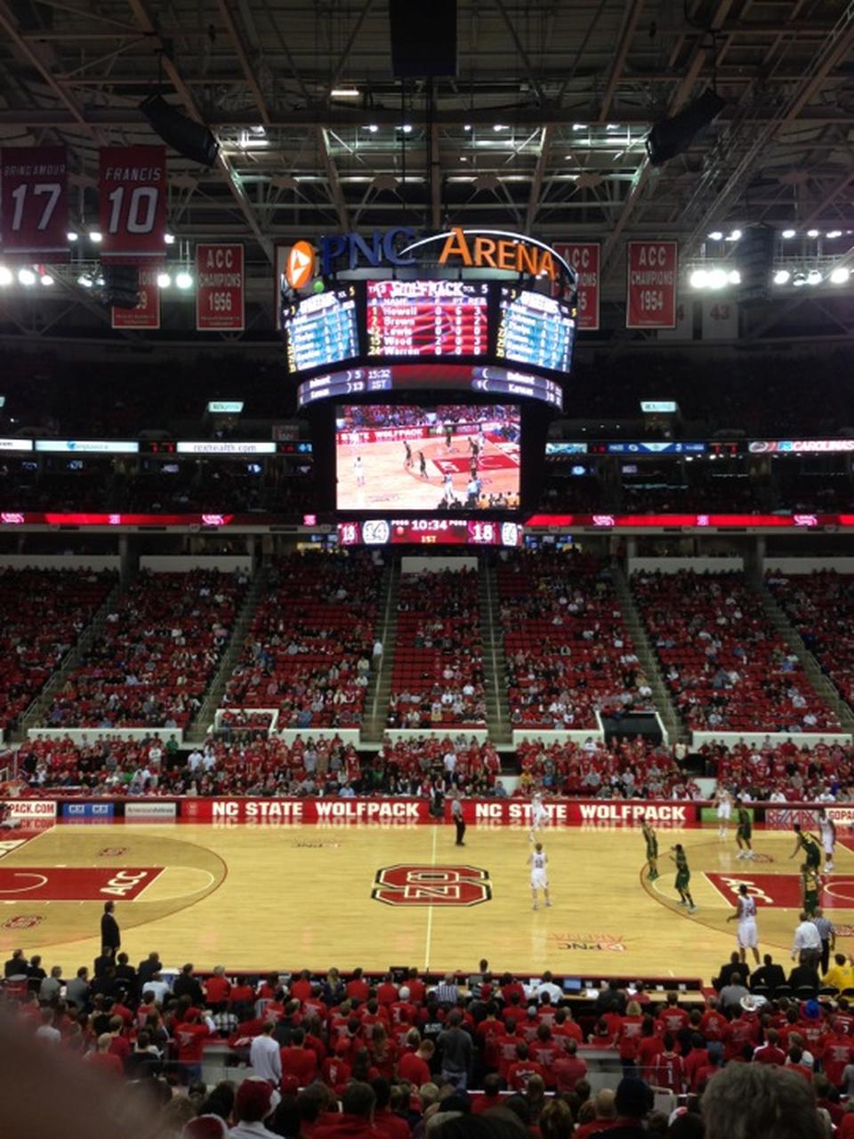 section 204, row a seat view  for basketball - lenovo center