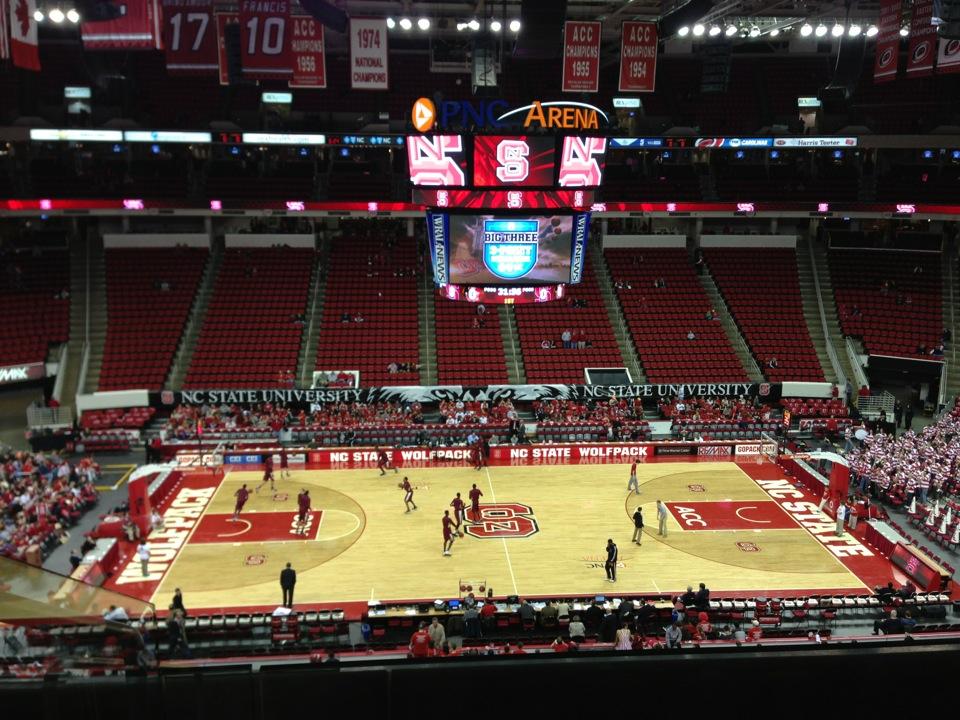 section 221 seat view  for basketball - lenovo center