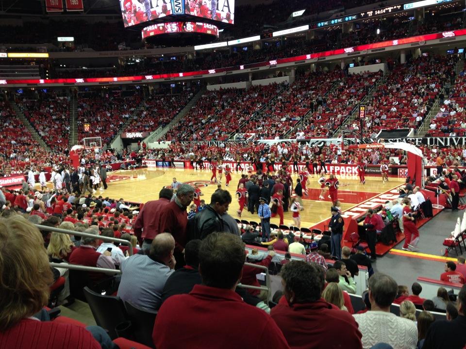 section 116, row n seat view  for basketball - lenovo center
