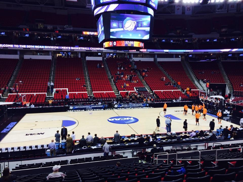 section 120, row x seat view  for basketball - pnc arena