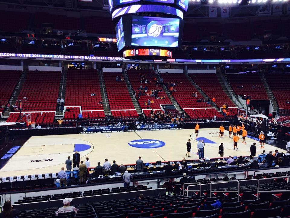 section 120, row x seat view  for basketball - lenovo center