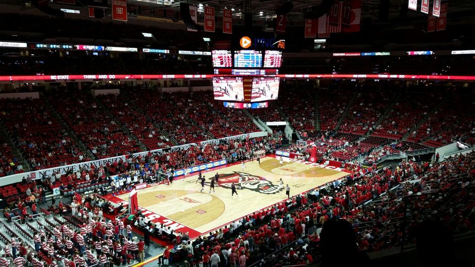 section 208 seat view  for basketball - pnc arena