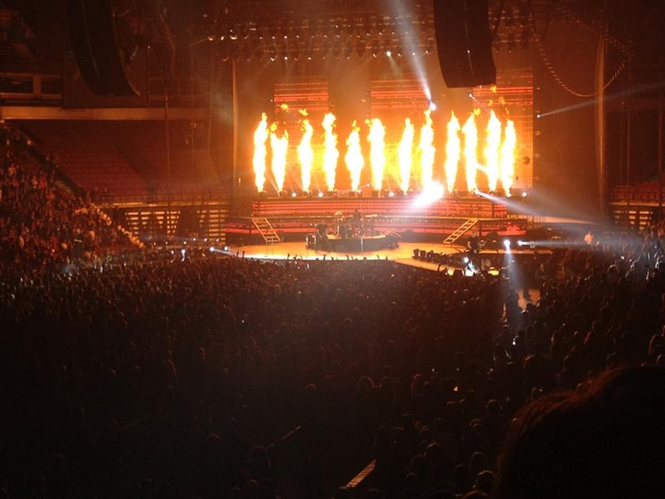 head-on concert view at Rogers Arena