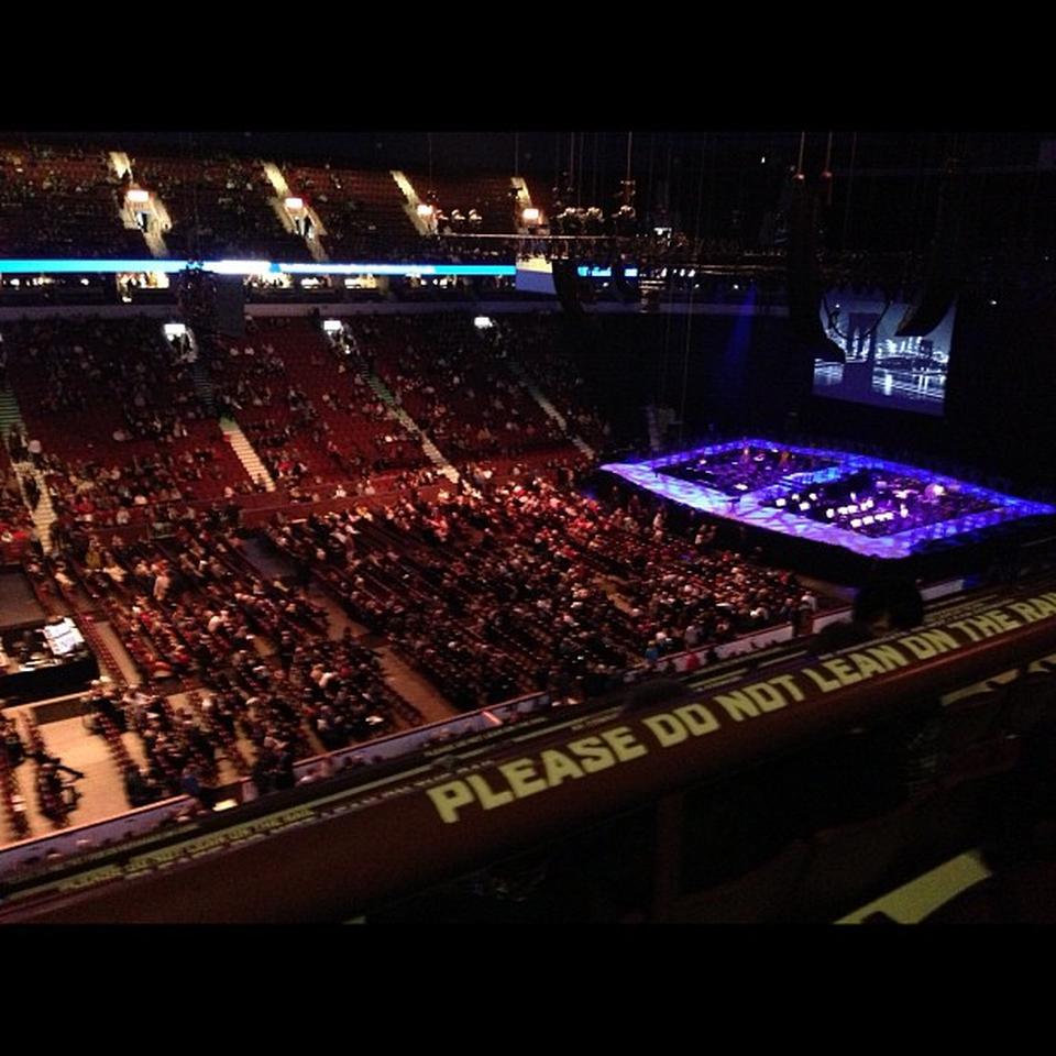 section 310, row 4 seat view  for concert - rogers arena