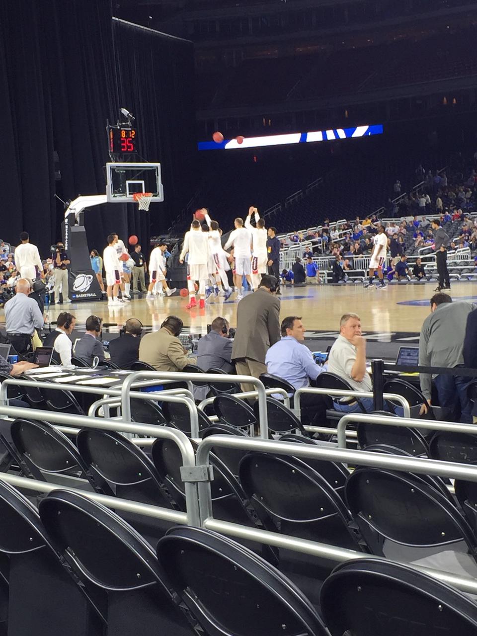 section 106, row 3 seat view  for basketball - nrg stadium