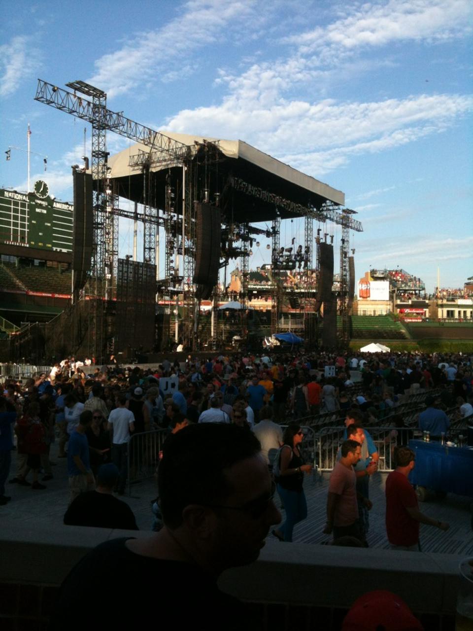 section 5, row 1 seat view  for concert - wrigley field