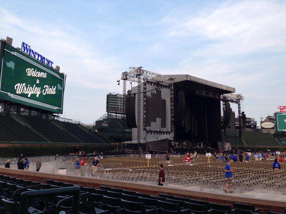 section 9, row 4 seat view  for concert - wrigley field