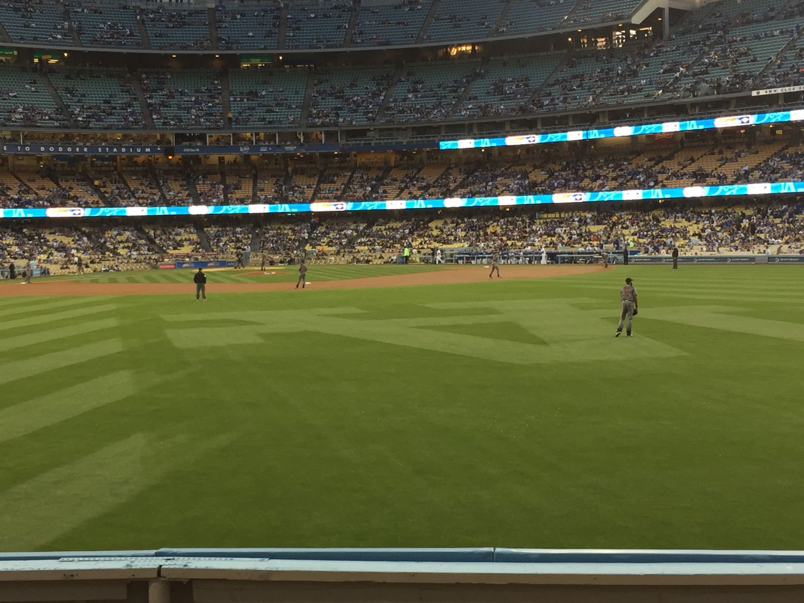 section 314, row a seat view  for baseball - dodger stadium