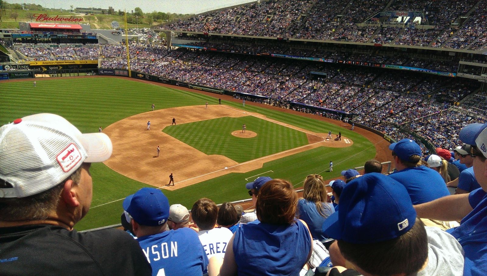 section 407, row g seat view  - kauffman stadium