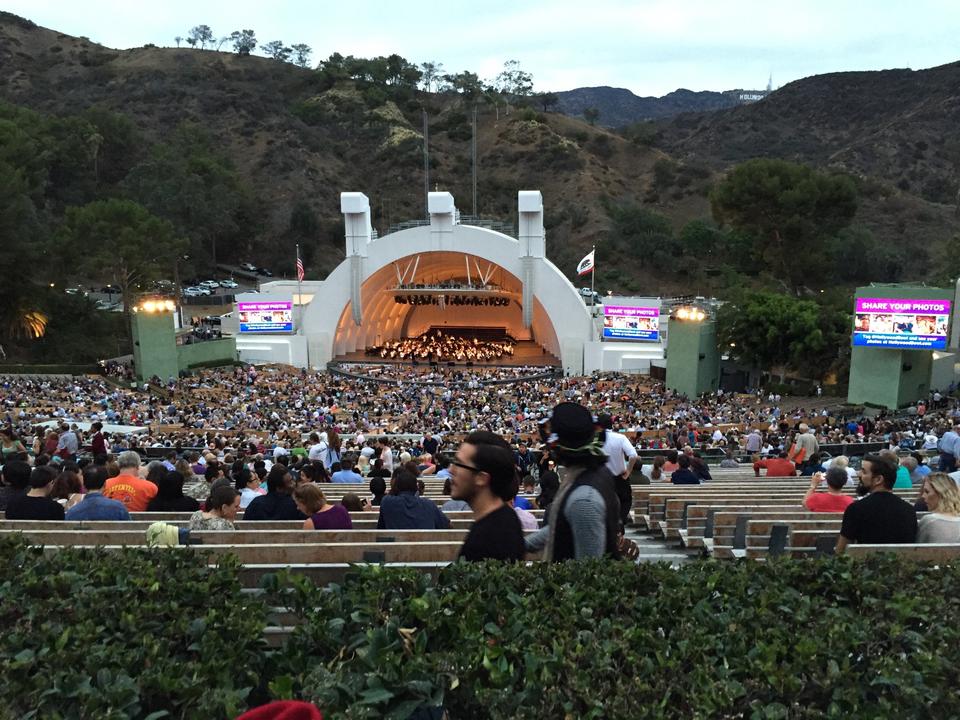 section m2 seat view  - hollywood bowl