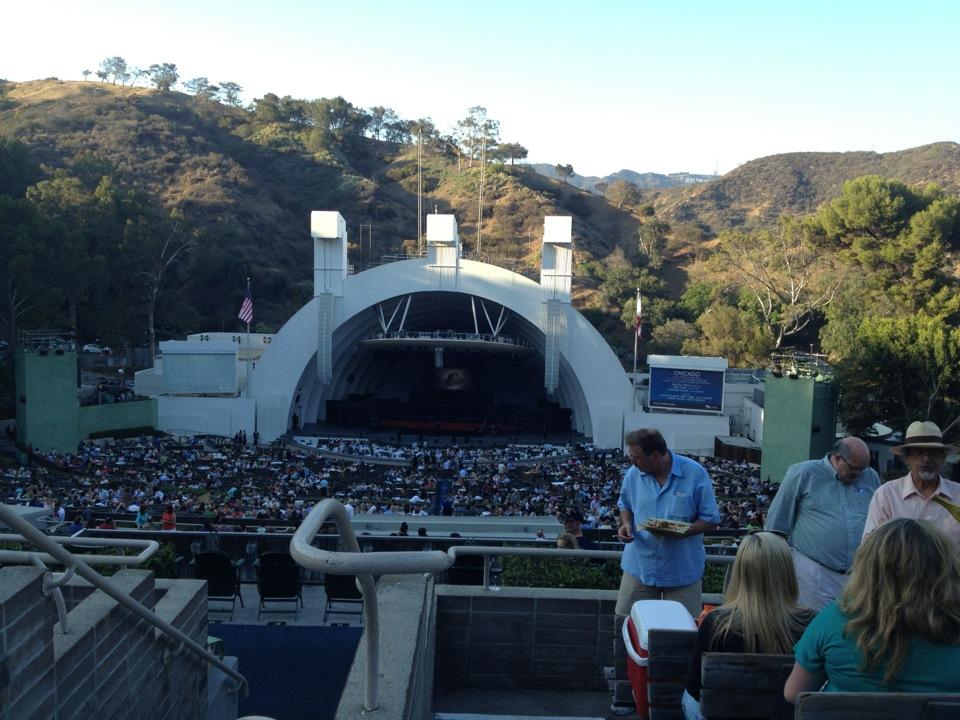 section m1 seat view  - hollywood bowl
