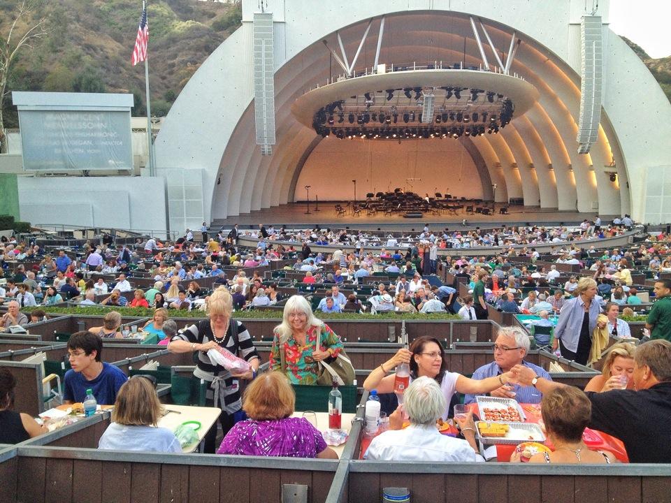 terrace box 5 seat view  - hollywood bowl