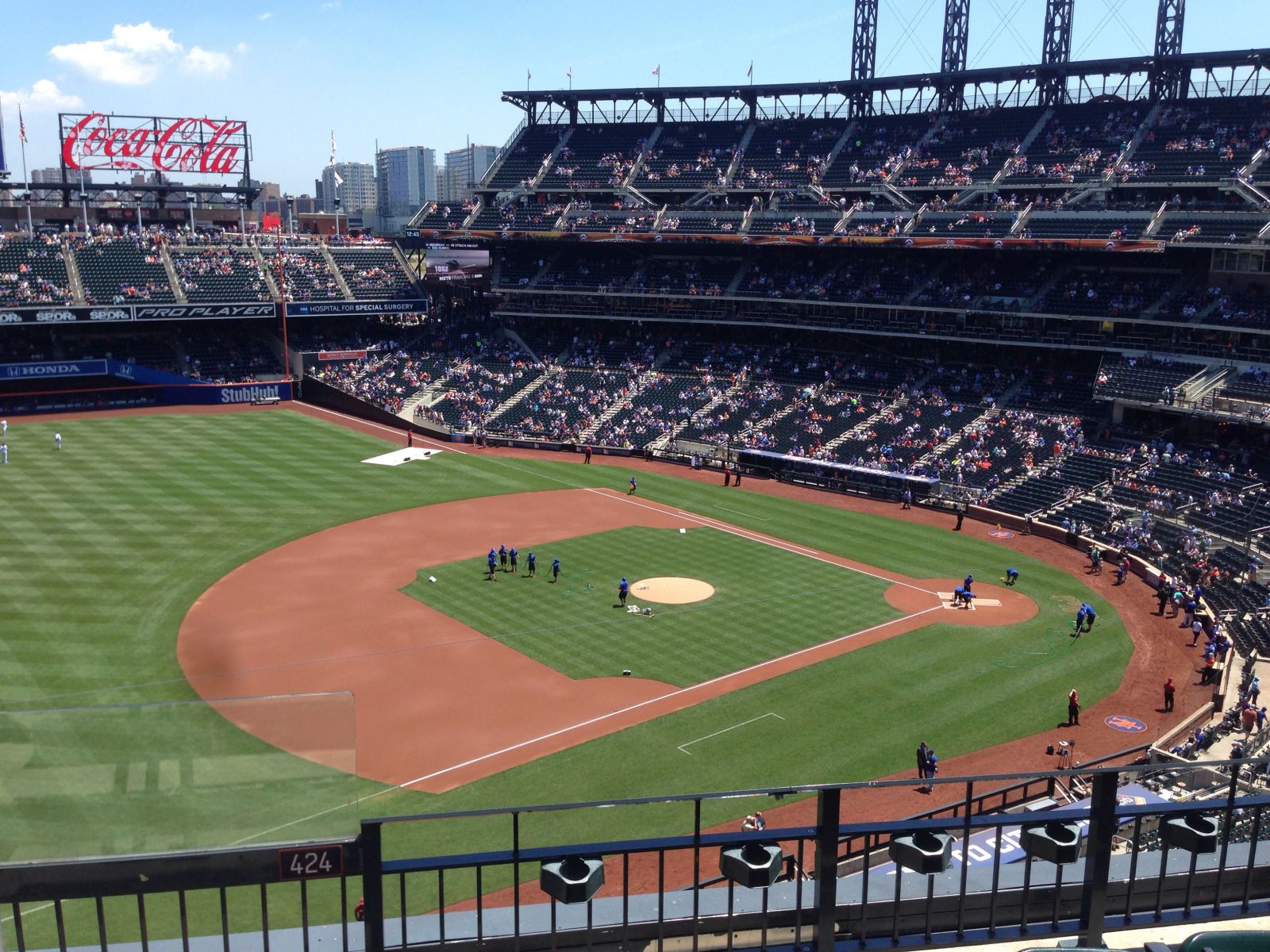 section 424, row 4 seat view  for baseball - citi field