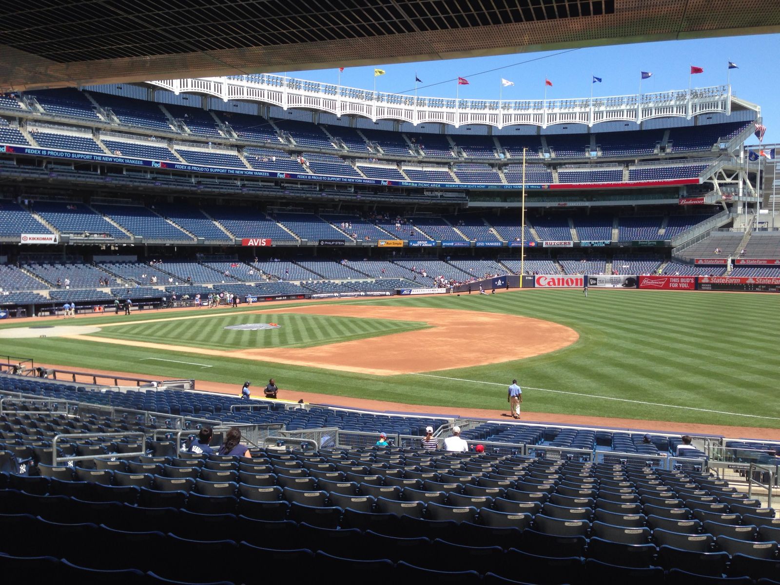 section 113, row 18 seat view  for baseball - yankee stadium