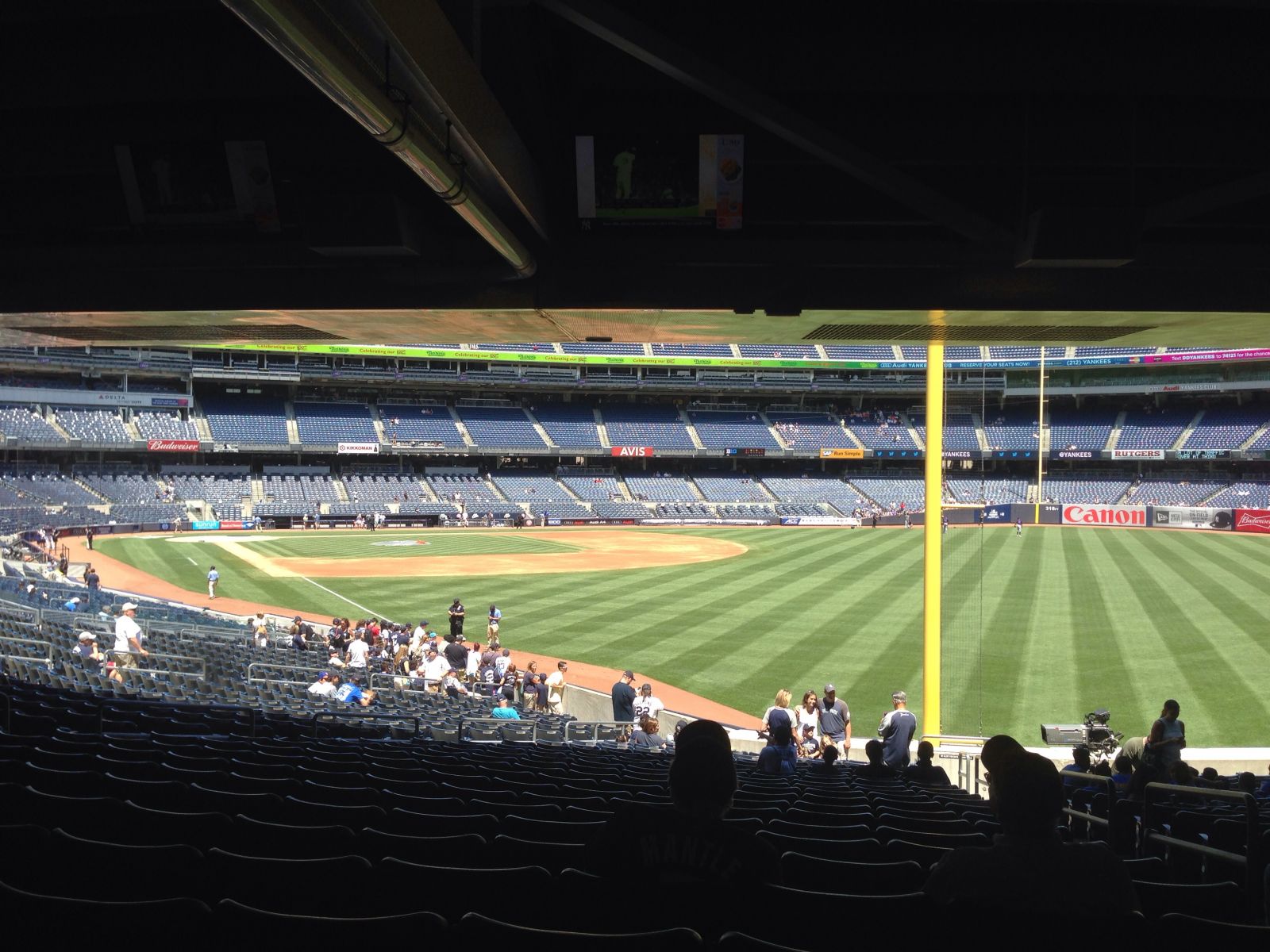 Good view of infield, but no scoreboard Yankee Stadium Section 108