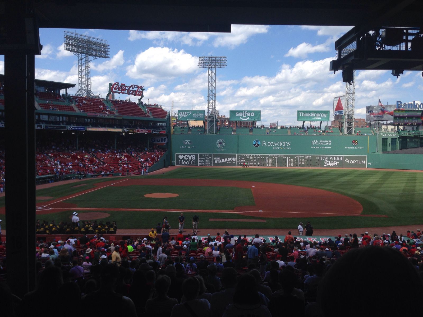 grandstand 15, row 11 seat view  for baseball - fenway park