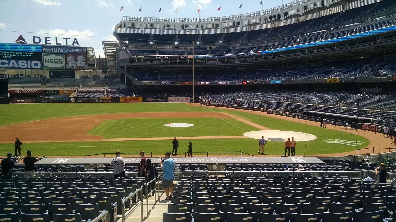 section 123, row 15 seat view  for baseball - yankee stadium