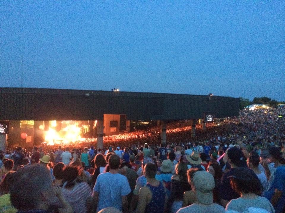 lawn seat view  - xfinity center (mansfield)