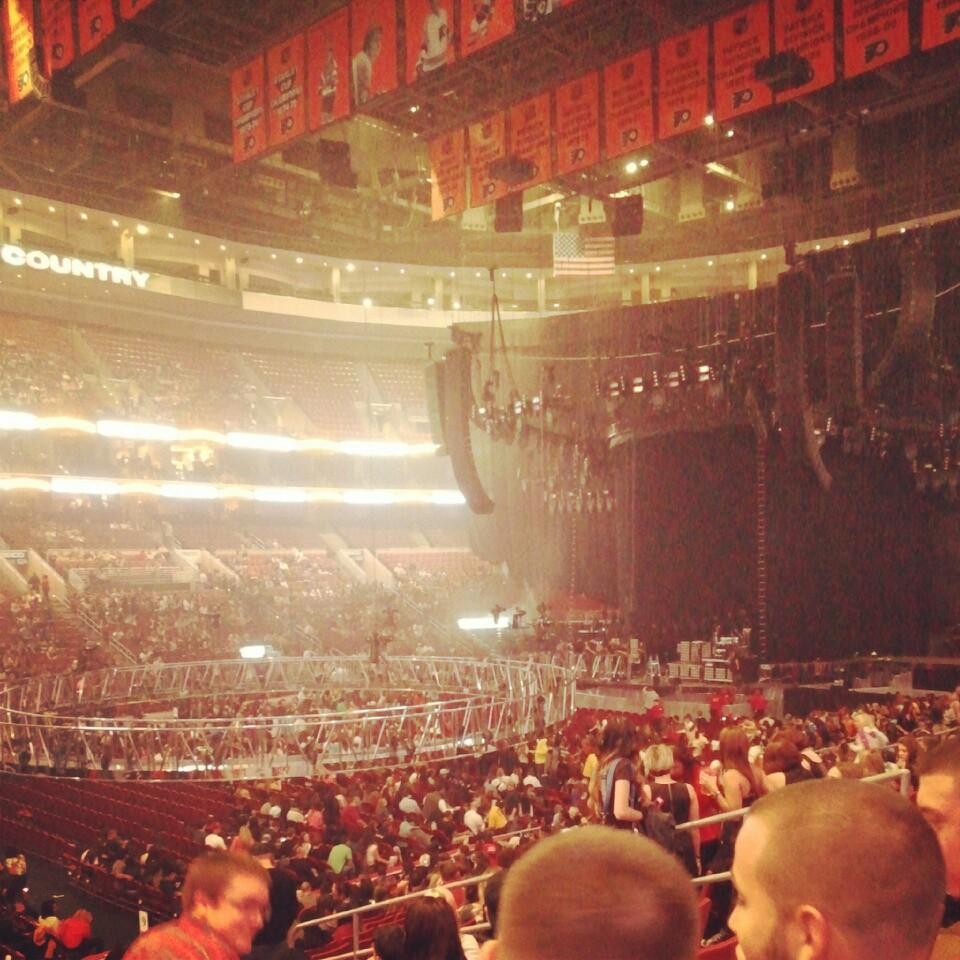 wells fargo center section 112 concert seating rateyourseats com flyers seating chart lower center section 123