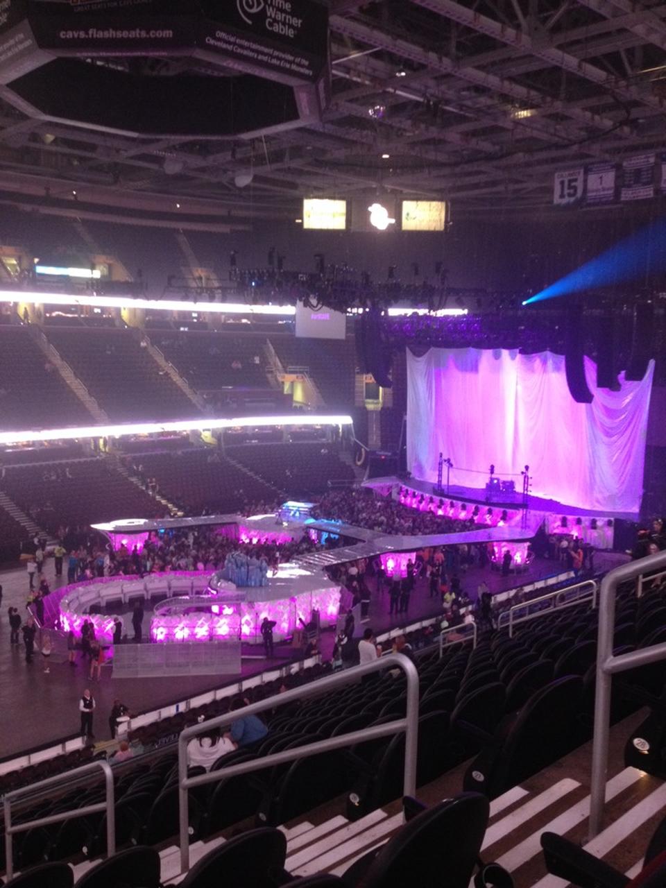 section m123, row 15 seat view  for concert - rocket arena