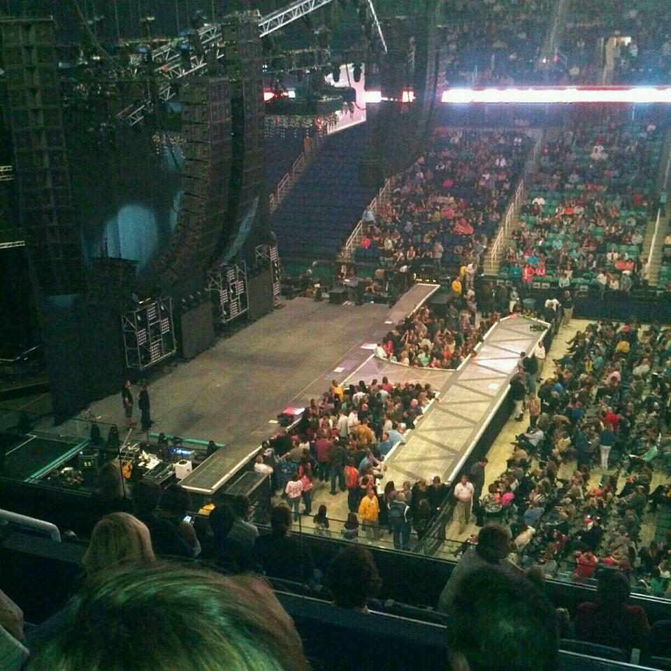 section 211, row g seat view  for concert - greensboro coliseum
