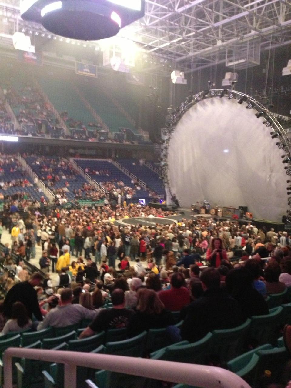 section 123, row nn seat view  for concert - first horizon coliseum