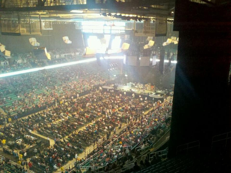 section 225, row z seat view  for concert - first horizon coliseum