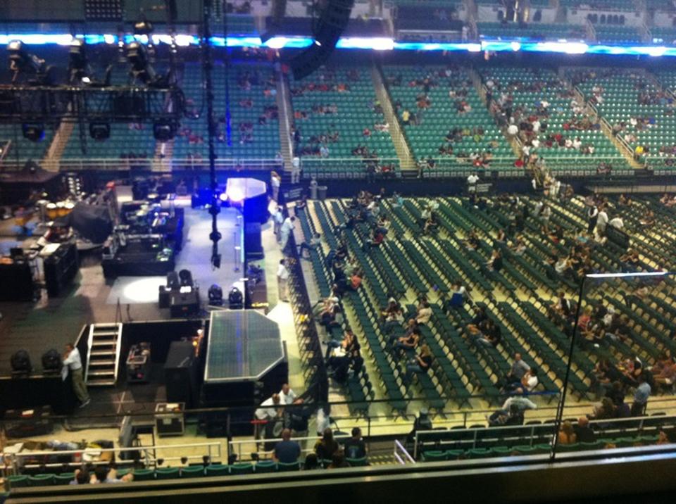 section 209, row b seat view  for concert - greensboro coliseum