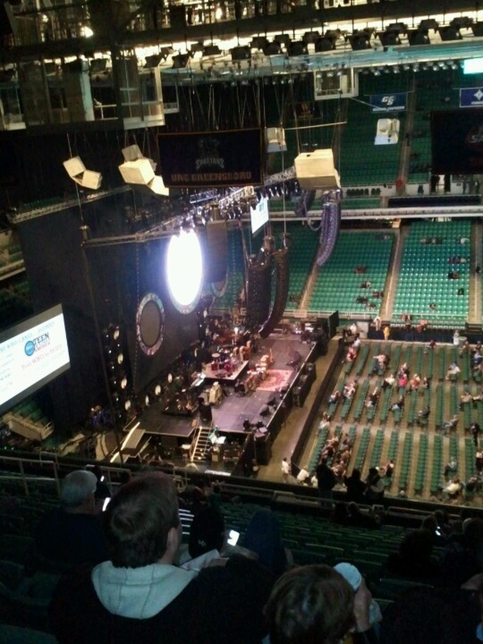 section 210, row s seat view  for concert - first horizon coliseum