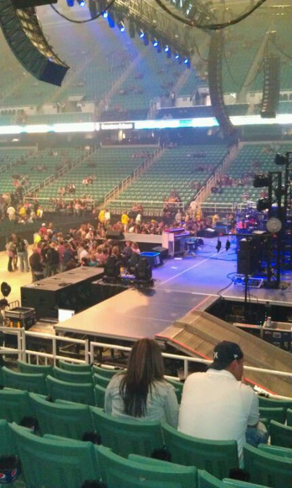 section 128, row gg seat view  for concert - first horizon coliseum