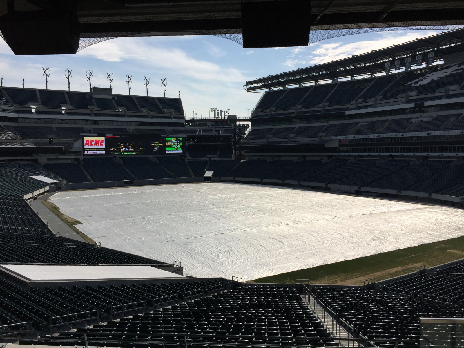 northeast terrace 1, row 5 seat view  for football - lincoln financial field