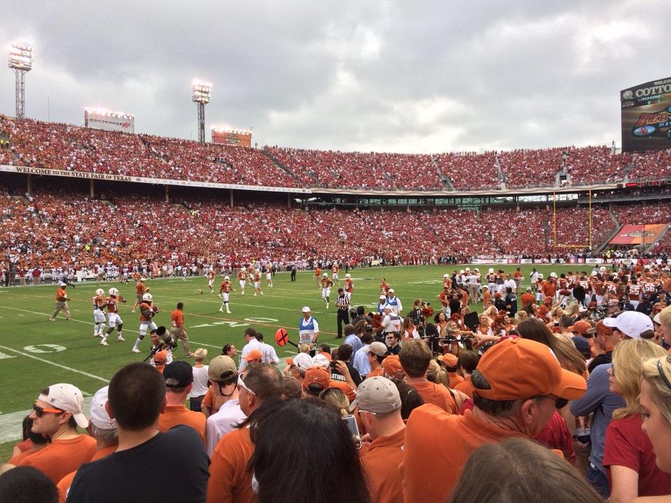 section 9, row 8 seat view  - cotton bowl