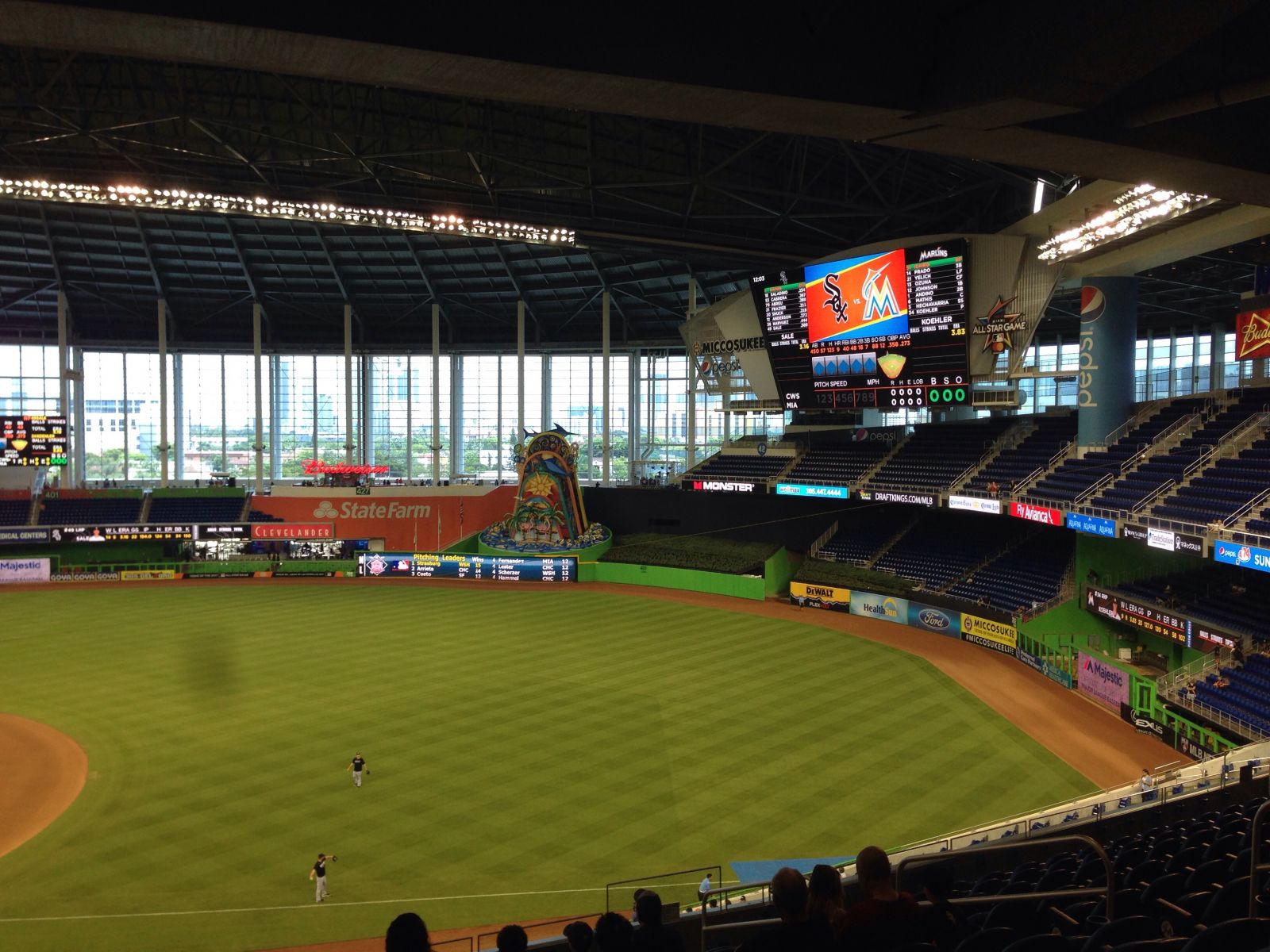 Comfortable, convenient spot Marlins Park Section 206 Review