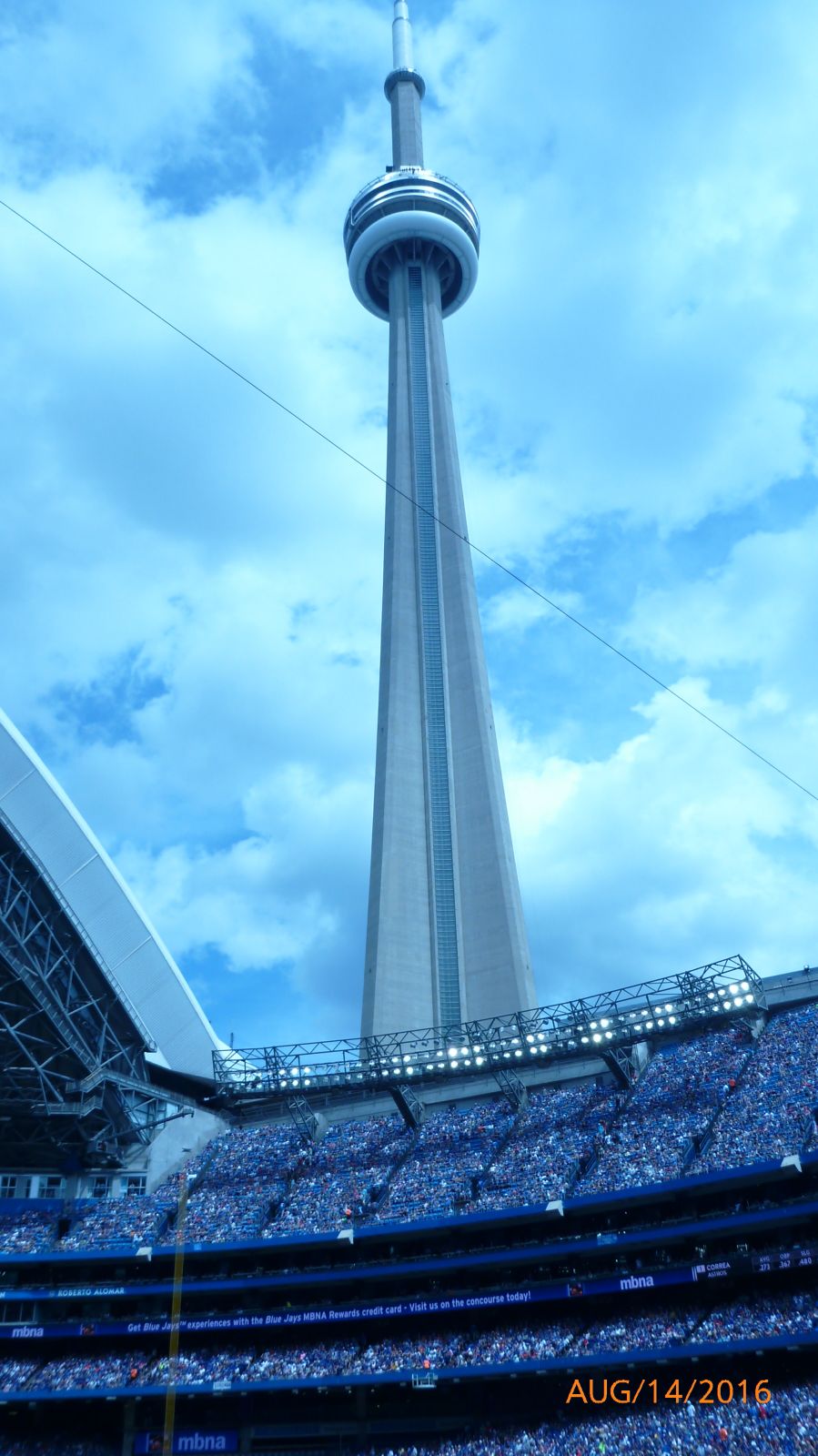 cn tower as seen from rogers centre