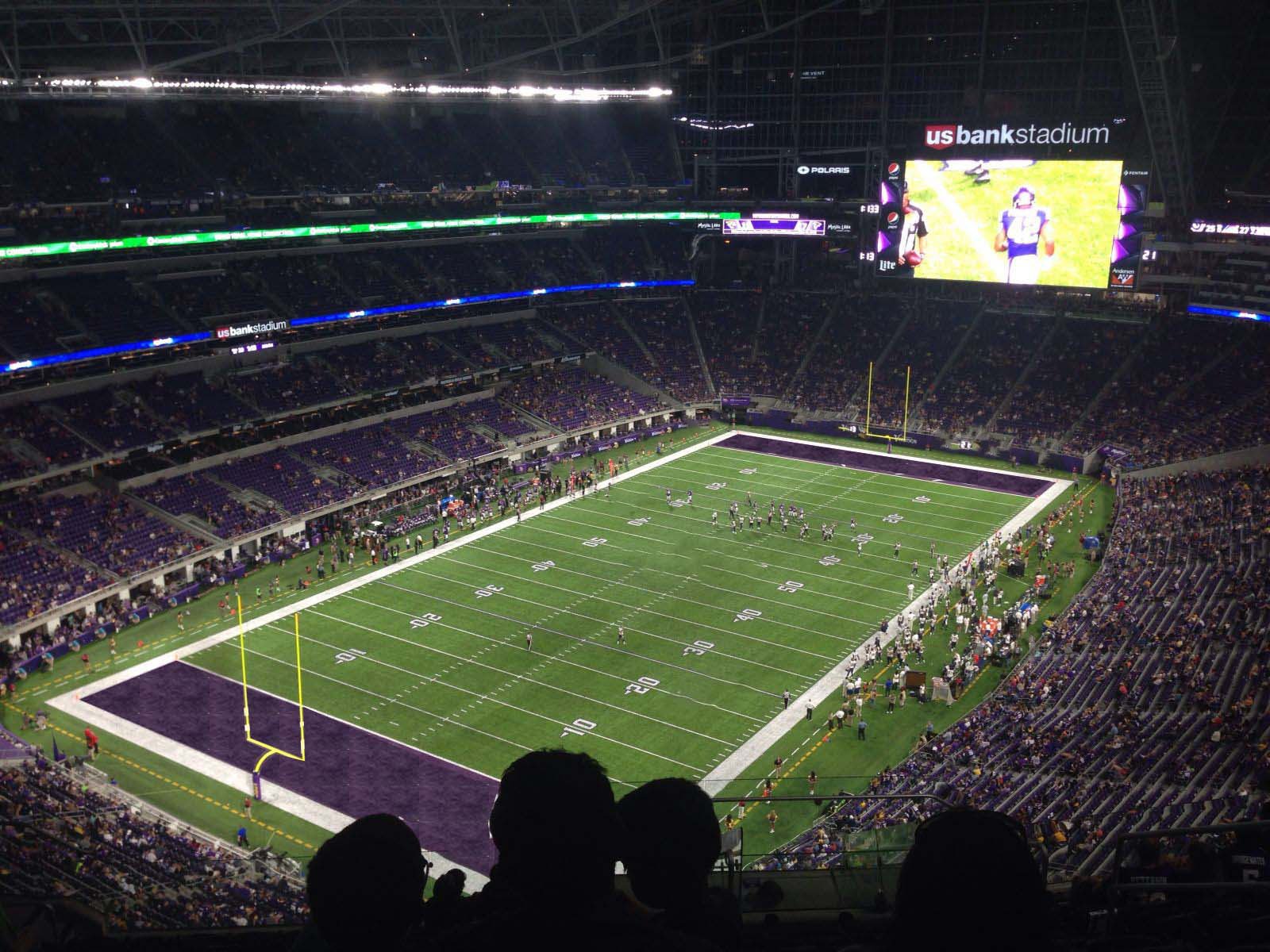section 321, row 12 seat view  for football - u.s. bank stadium