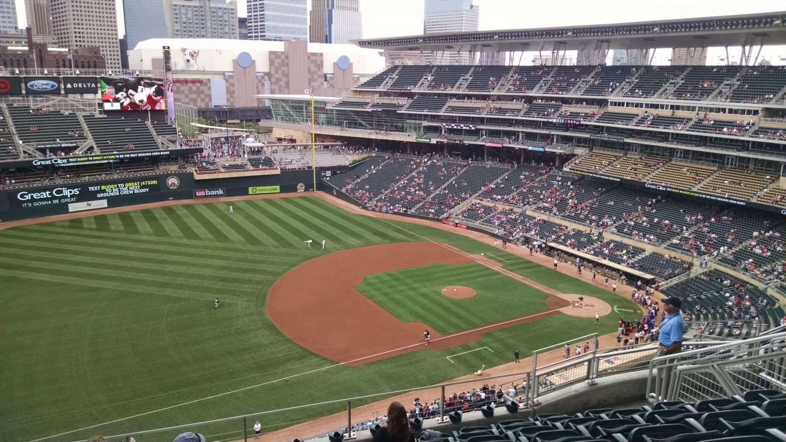 section 324, row 8 seat view  - target field