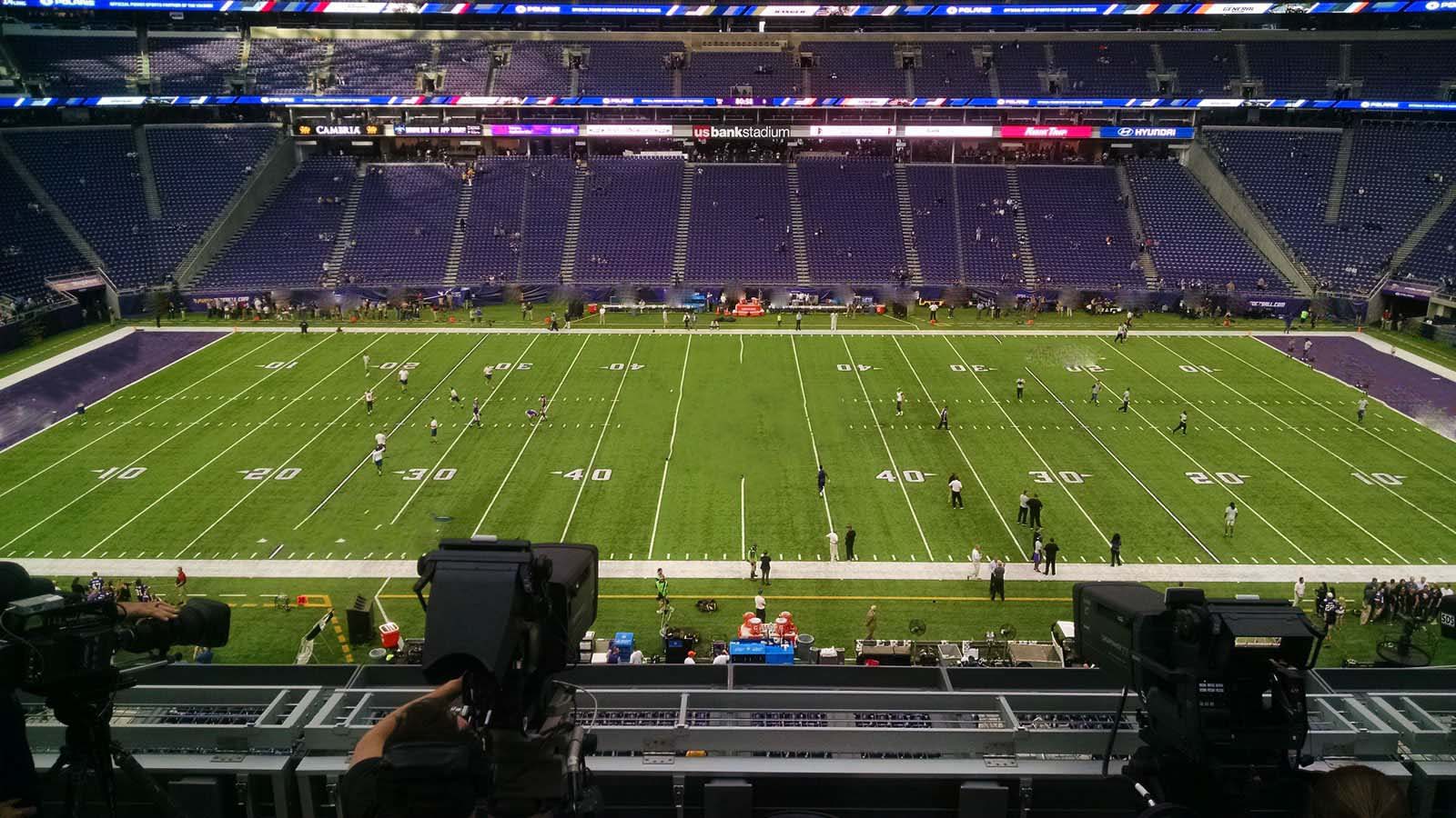 club c8, row 4 seat view  for football - u.s. bank stadium