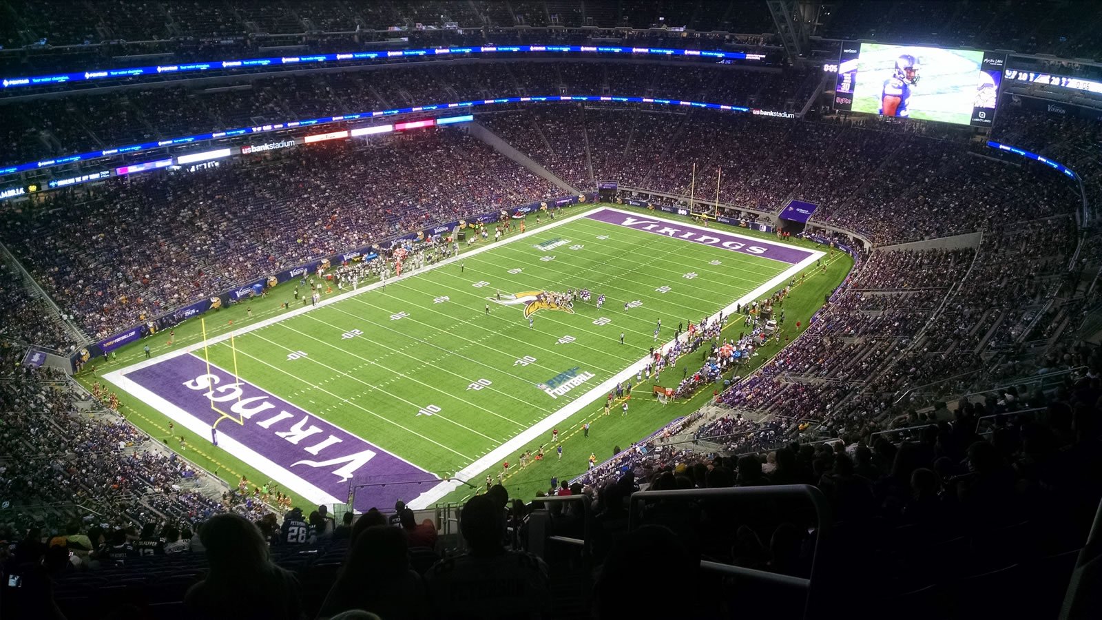 section 348, row 22 seat view  for football - u.s. bank stadium