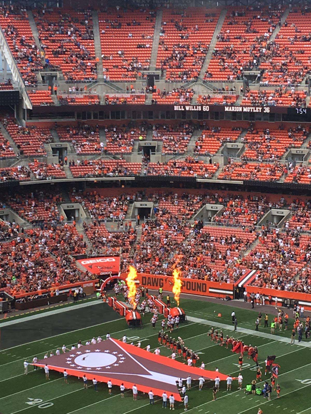 section 513, row 19 seat view  for football - huntington bank field