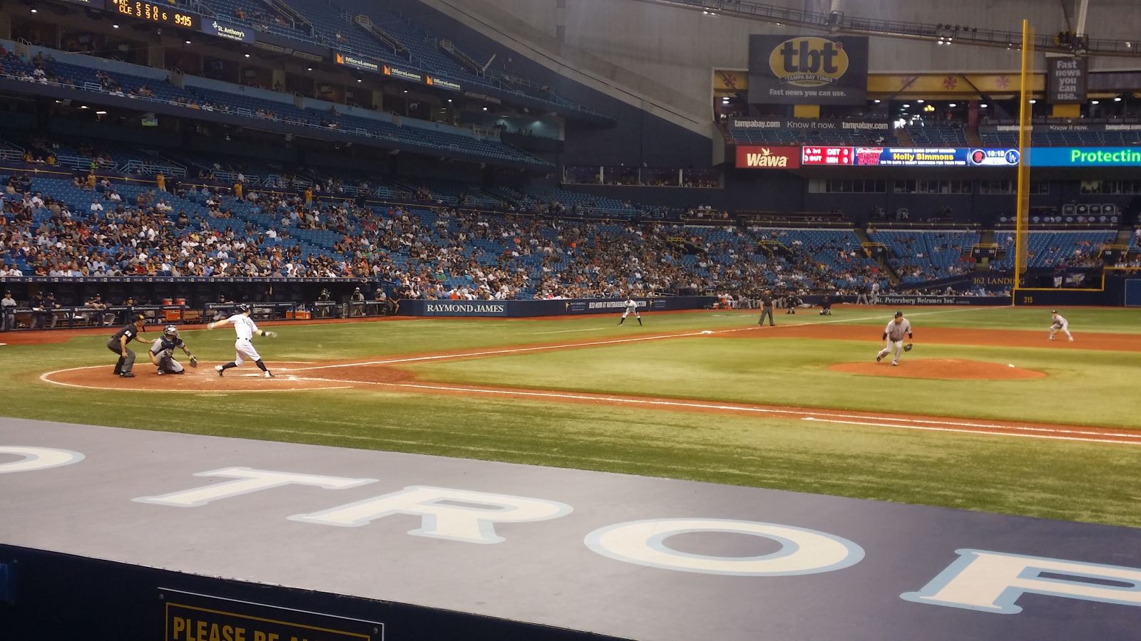 section 116, row k seat view  for baseball - tropicana field