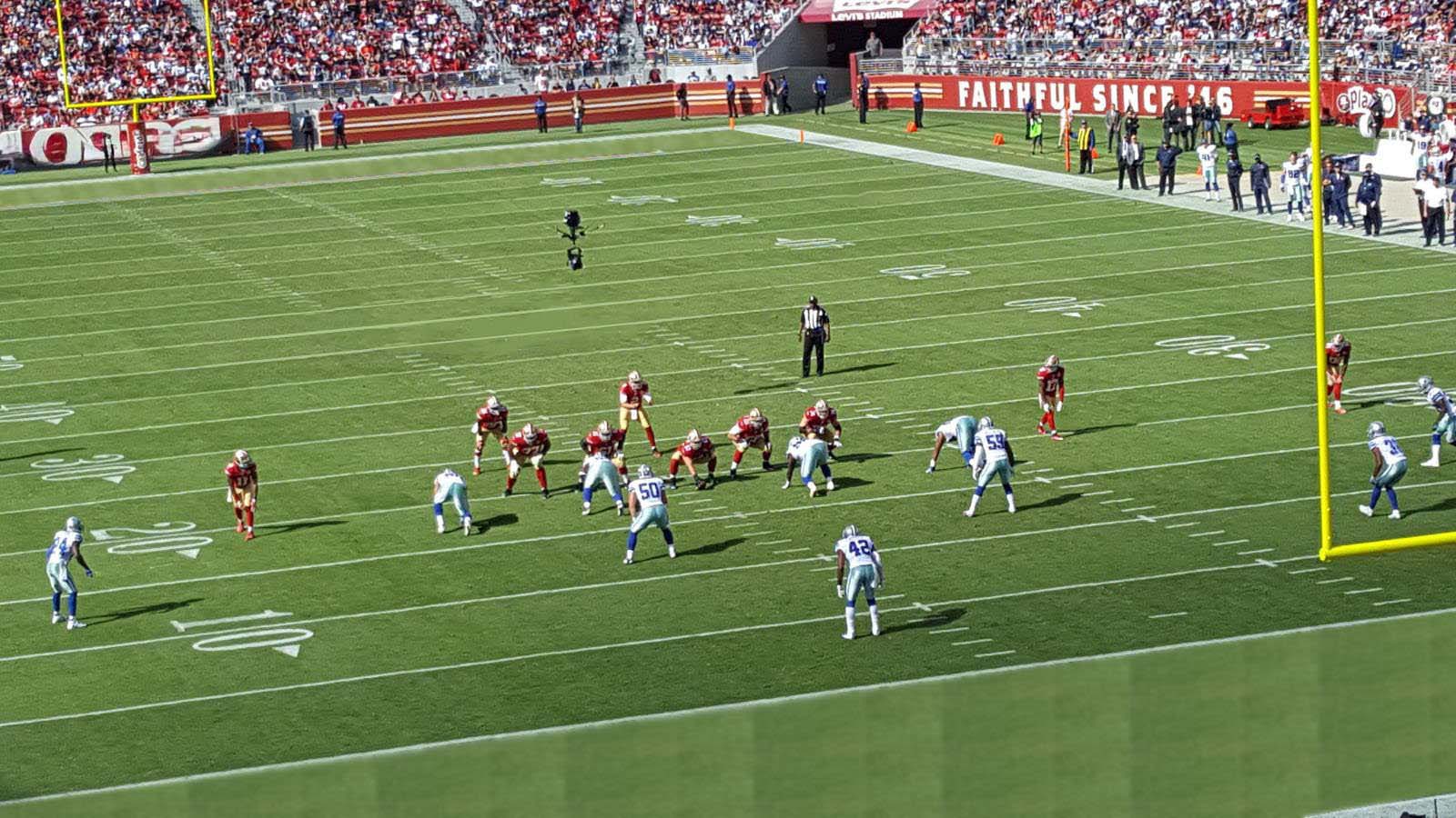 section 129, row 33 seat view  for football - levi