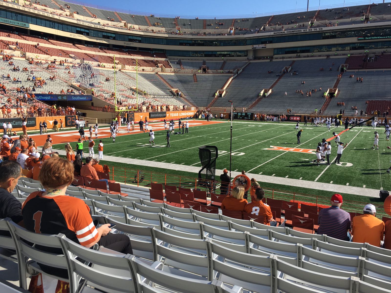 section 5, row 12 seat view  - dkr-texas memorial stadium