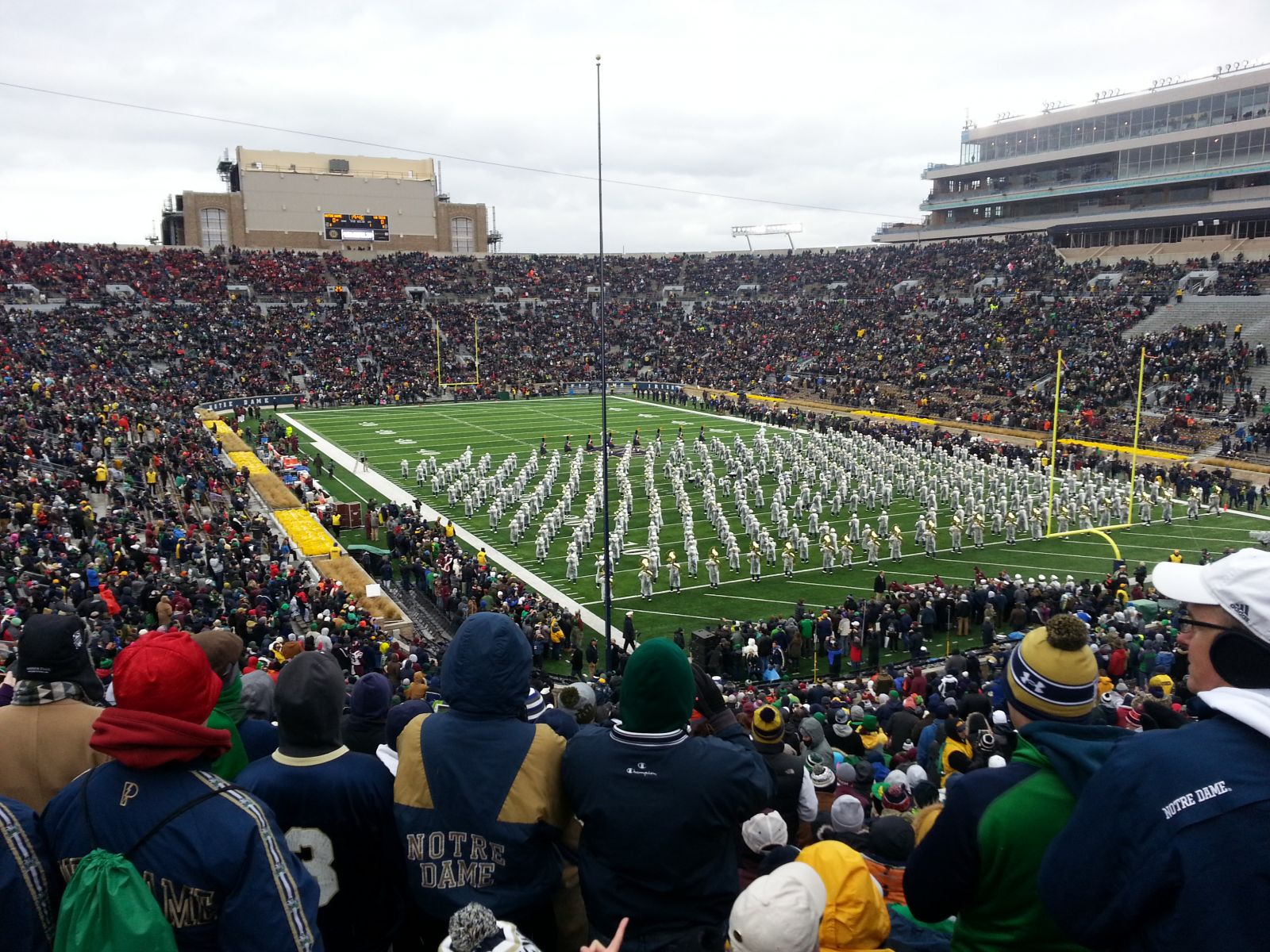 notre dame band performing
