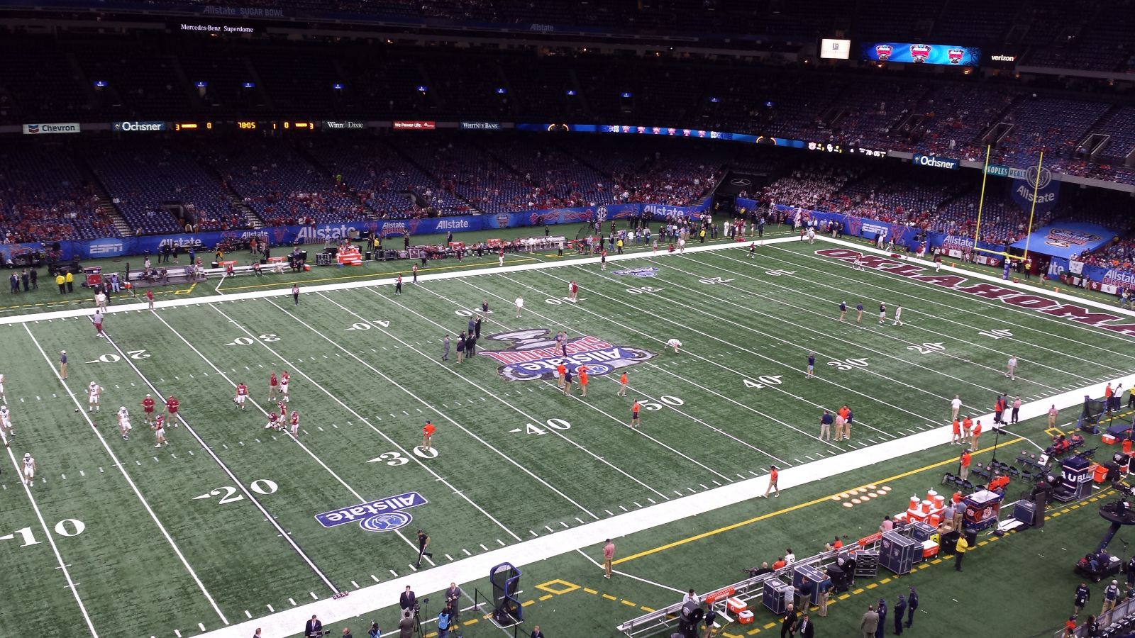 section 523, row 1 seat view  for football - caesars superdome